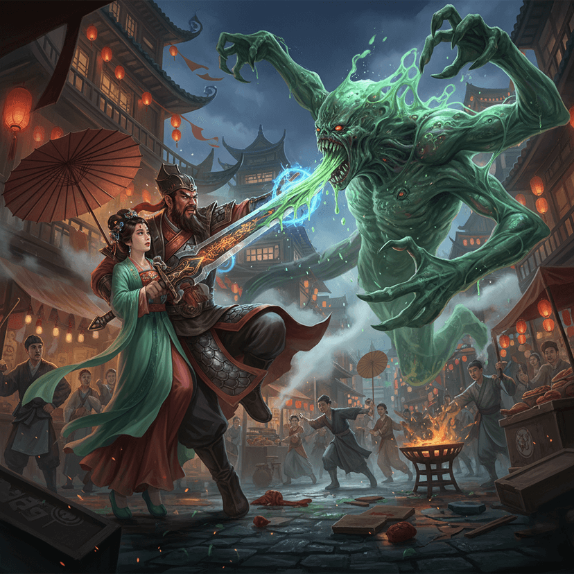 The Legend of Zhong Kui: Chapter Three - The Rescue of the Beauty and the Arrow of Justice - Zhong Kui artwork