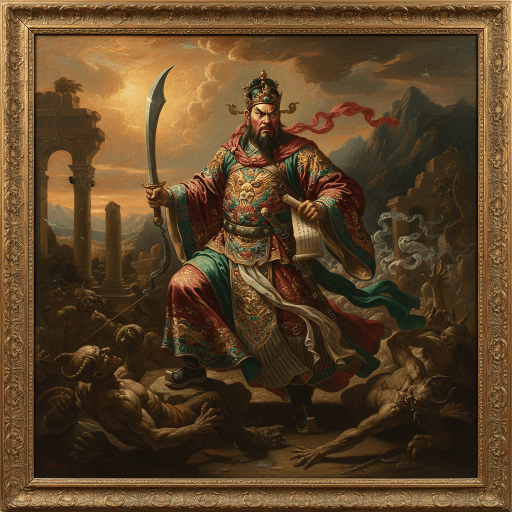 Zhong Kui Oil Painting