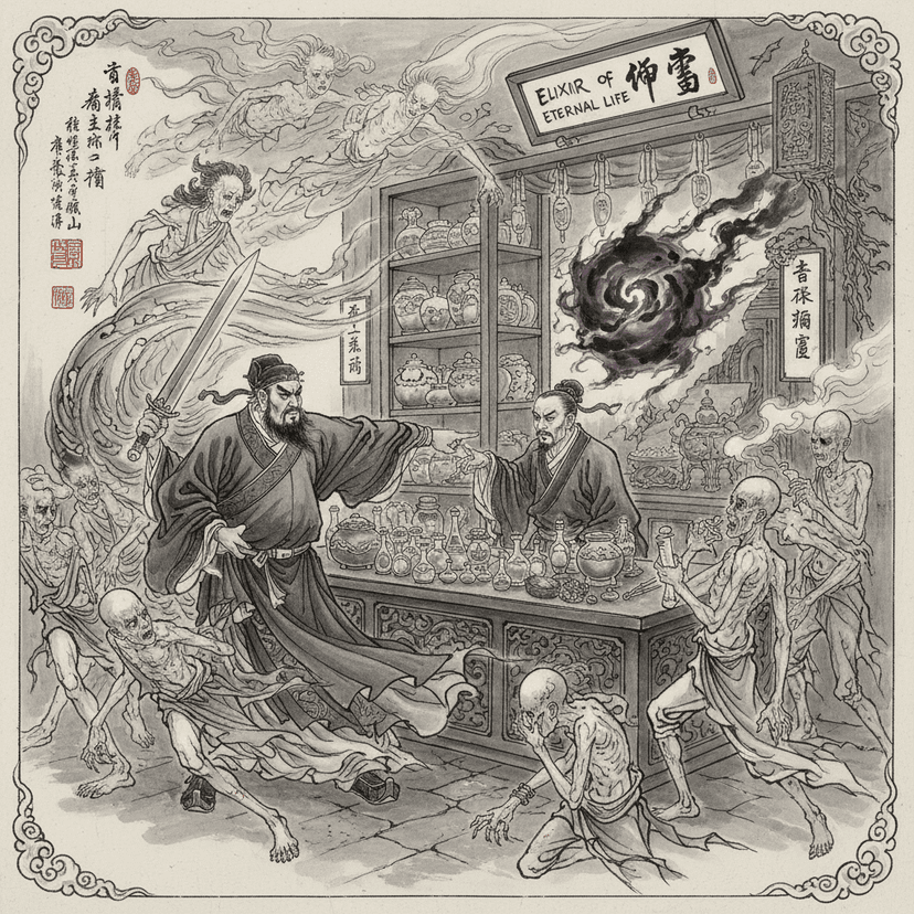 The Pacification of Ghosts - Chapter Three: Jia Zai-xing's Fatal Absolute Life Pills - Zhong Kui artwork