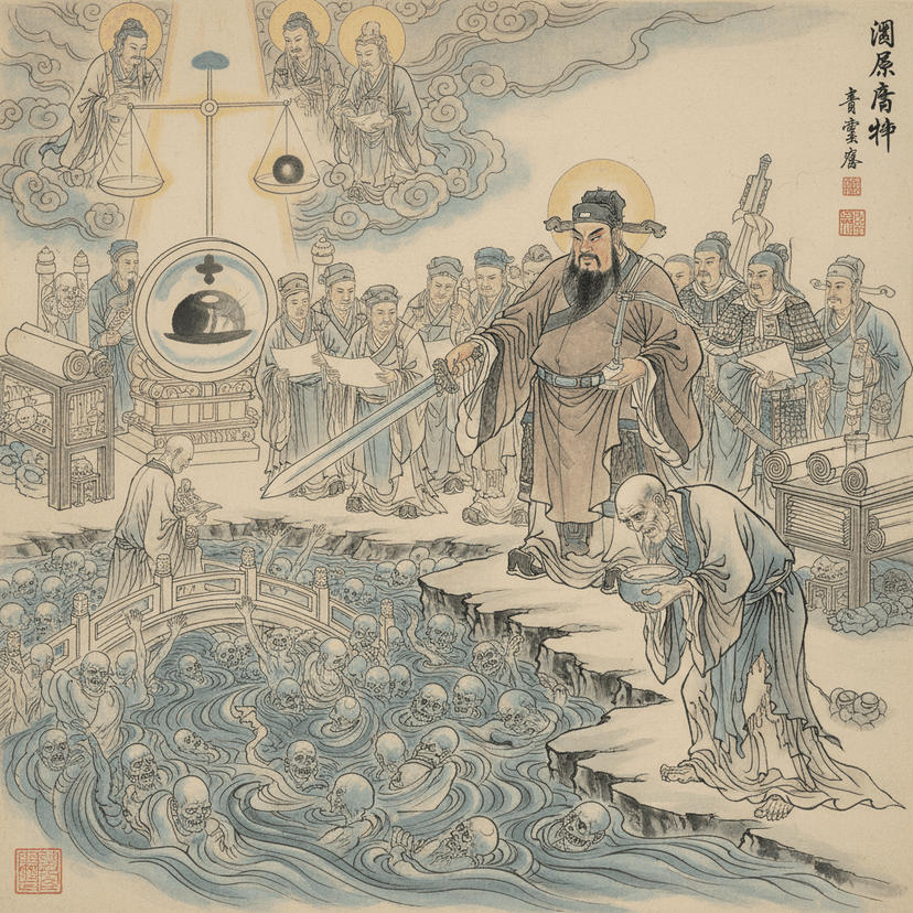The Pacification of Ghosts - Chapter Eleven: The Down-and-Out Ghost Takes Office at Nai He Pass - Zhong Kui artwork