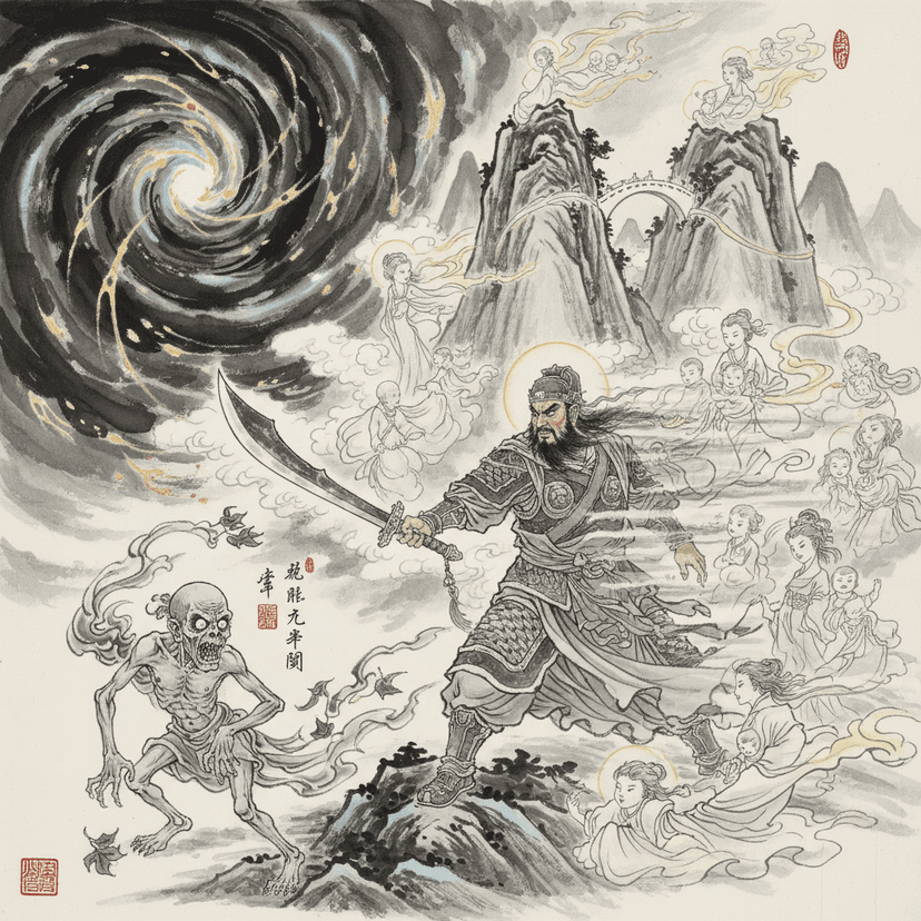 The Pacification of Ghosts - Chapter Six: The Short-Life Ghost Captured at Mother-Child Mountain - Zhong Kui artwork