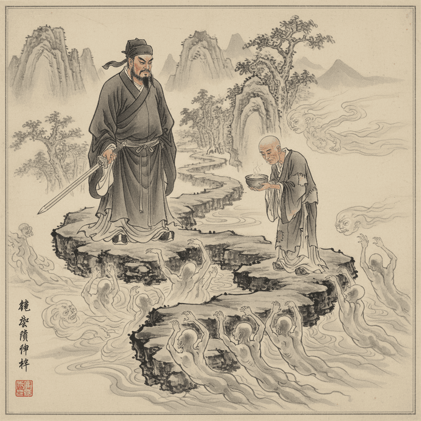 The Pacification of Ghosts - Chapter Eight: Defeated at Slippery Formation, Meeting the God of Poverty - Zhong Kui artwork