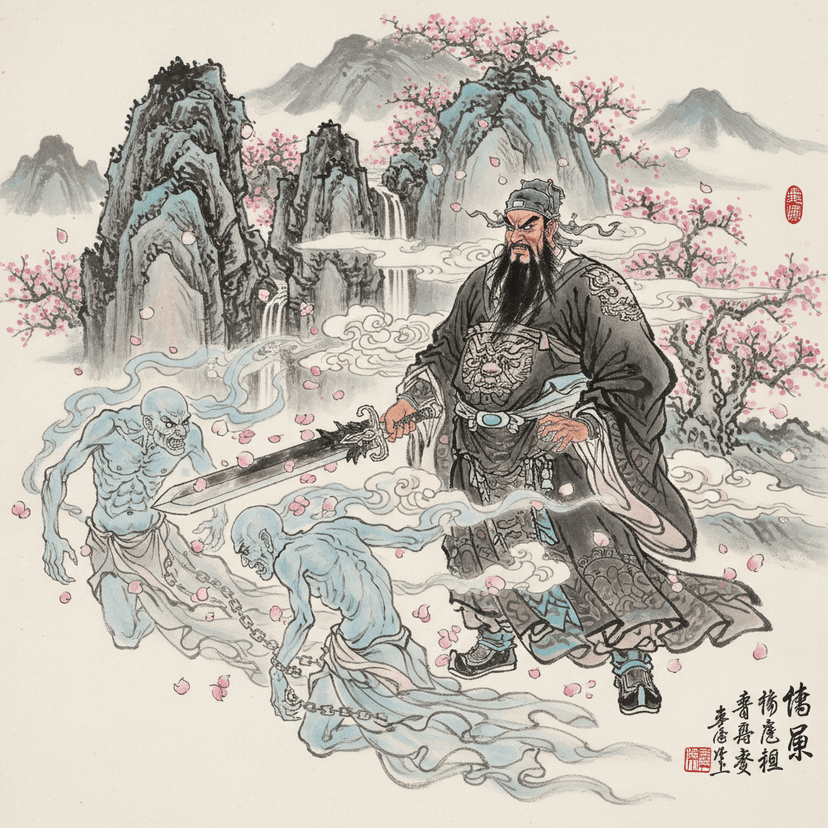 The Pacification of Ghosts - Chapter Nine: Collecting Two Brothers at Peach Blossom Mountain - Zhong Kui artwork