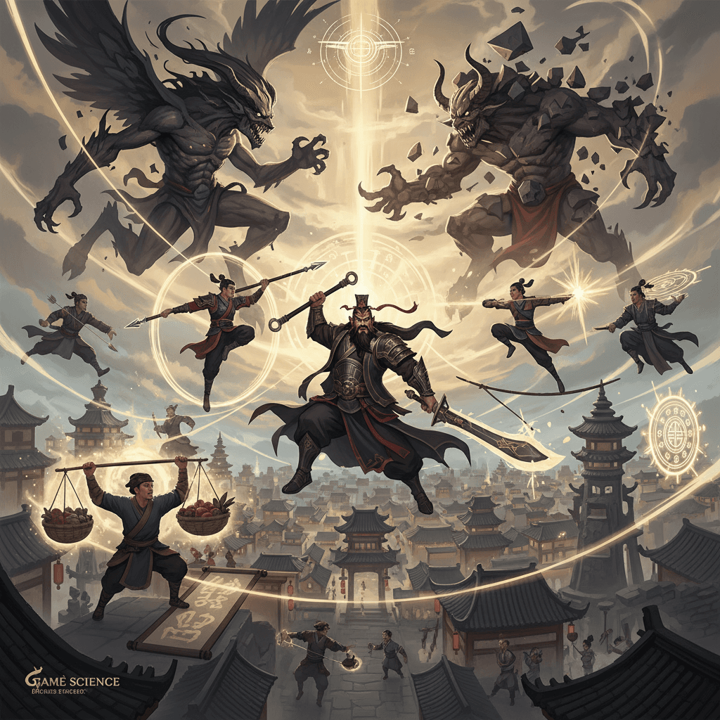 The epic battle of balance against the two demons - Zhong Kui