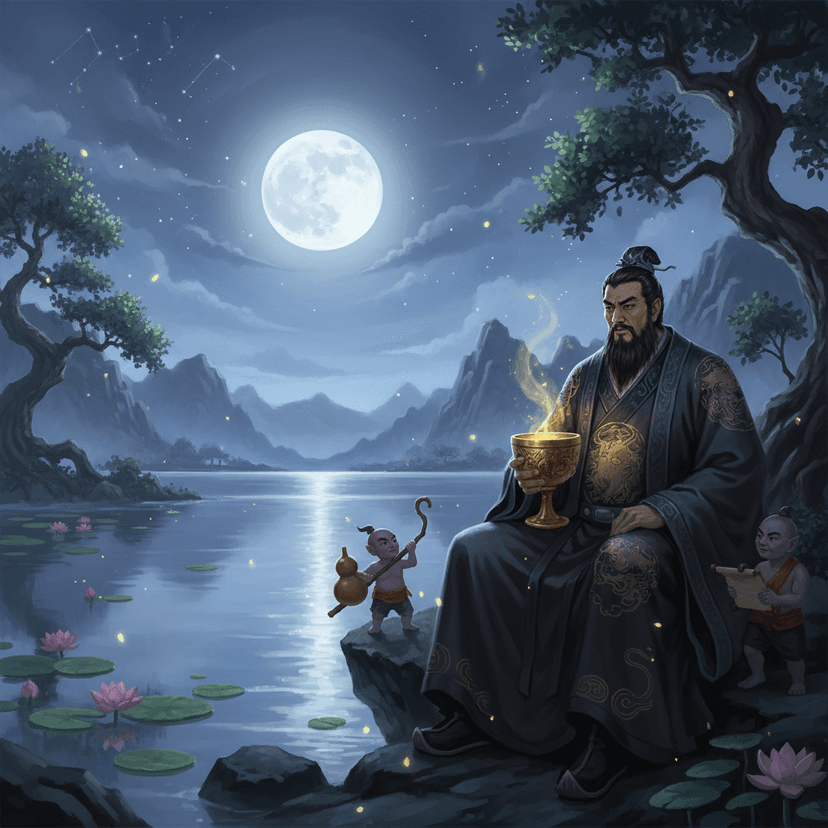 The Legend of Zhong Kui: Chapter Eight - The Black-Eyed Ghost at the Monastery of False Virtue - Zhong Kui artwork