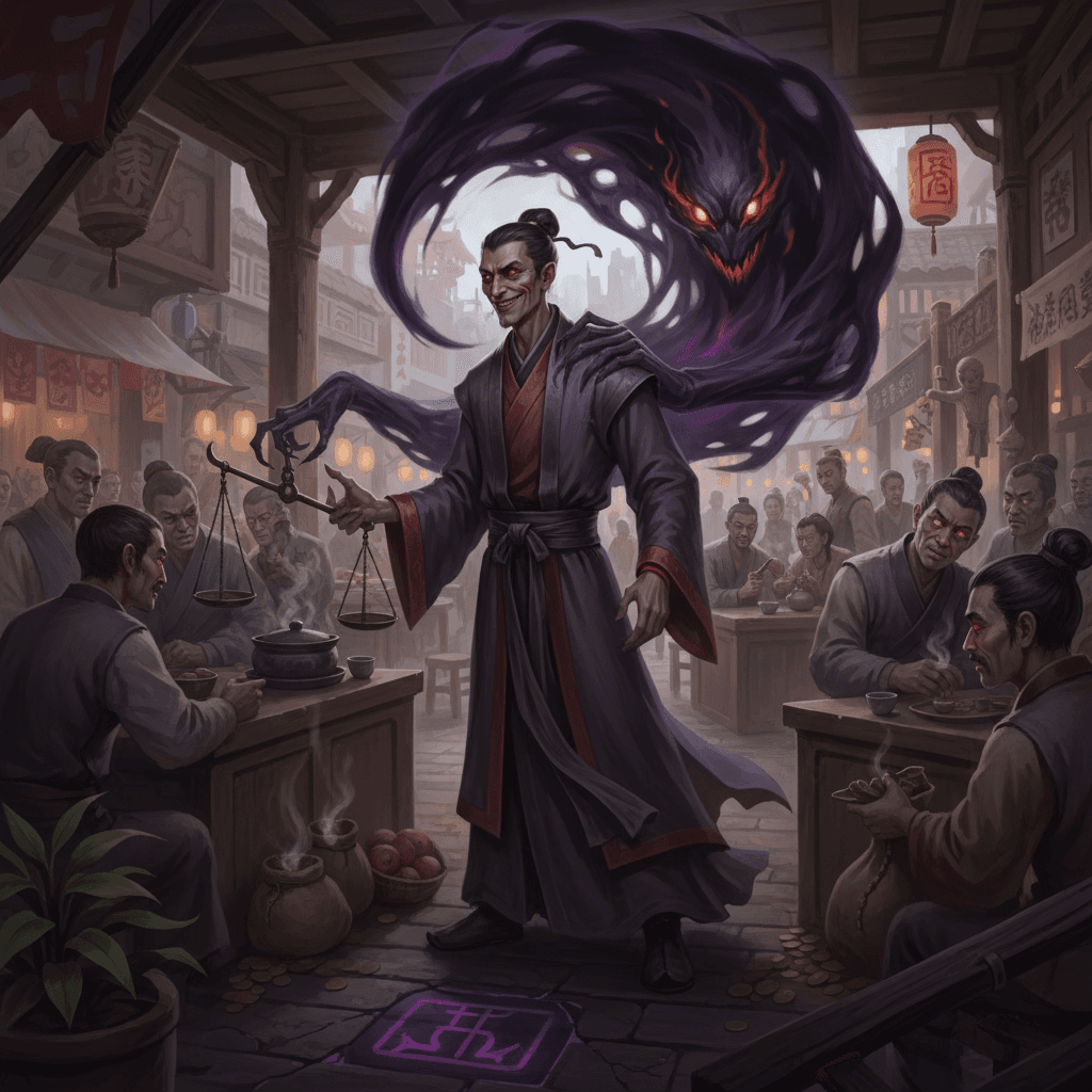 Zhang the Deceiver in bustling merchant town, Zhong Kui's case