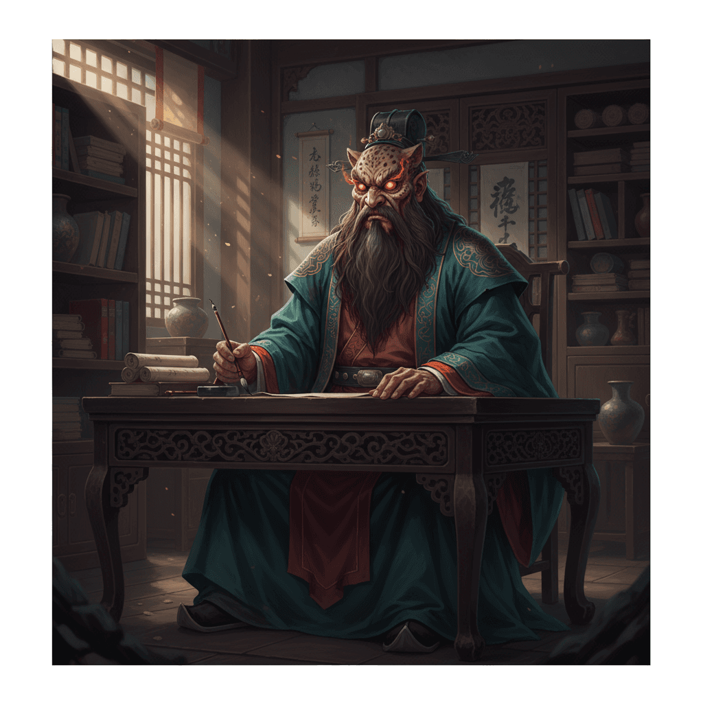 Zhong Kui scholar portrait